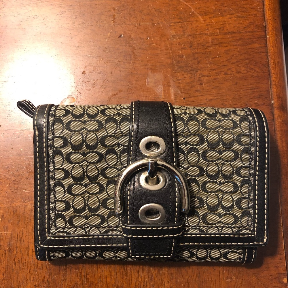 Coach Black signature wallet